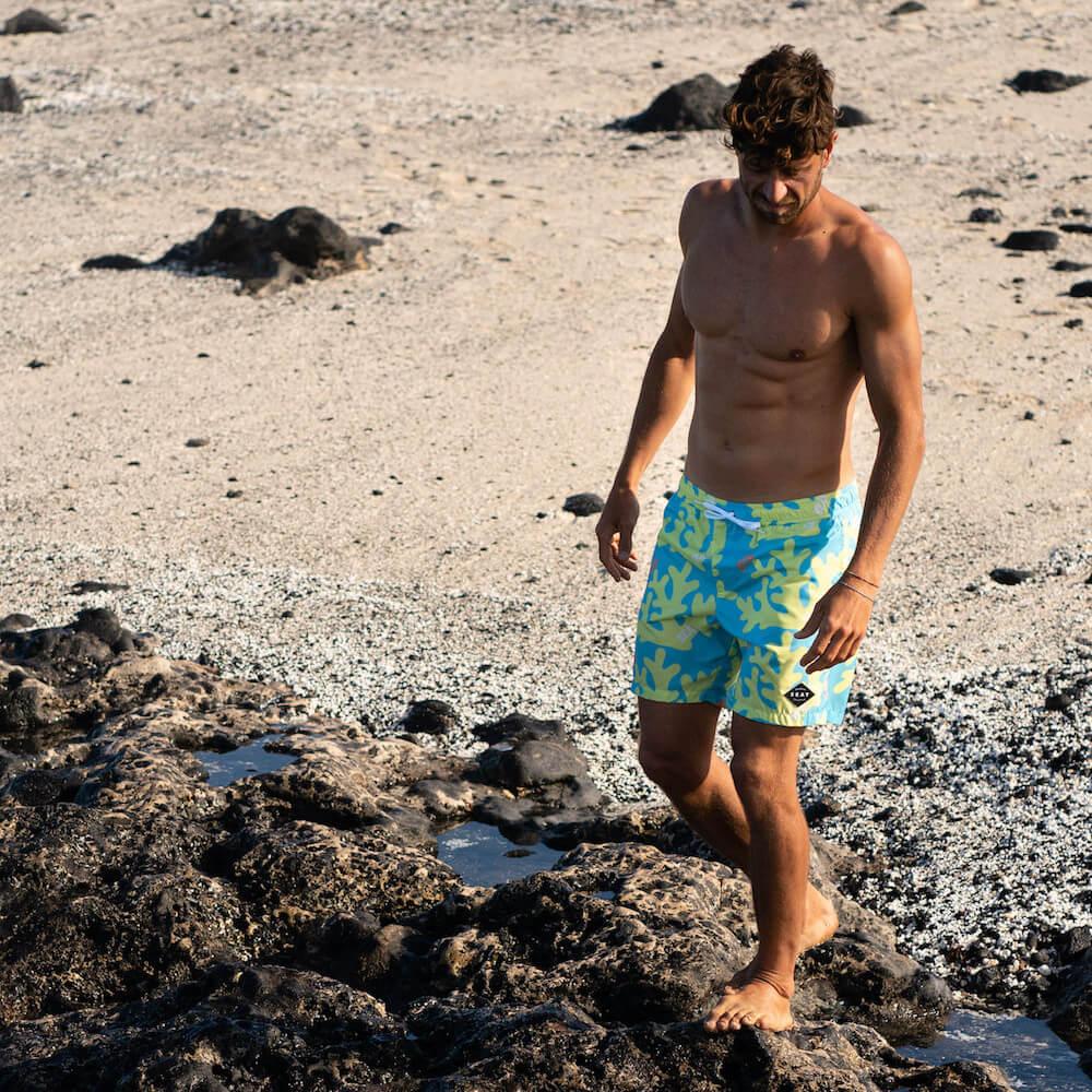 Seay / Swim Boxer Medio Giallo Blu Corallo Online