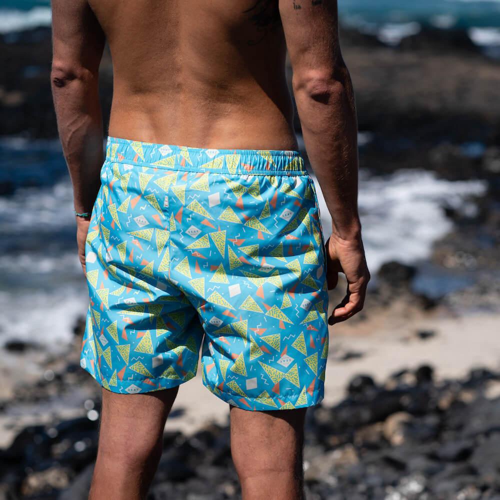 Seay / Swim Boxer Medio Azzurro Stampa 80s Saldi