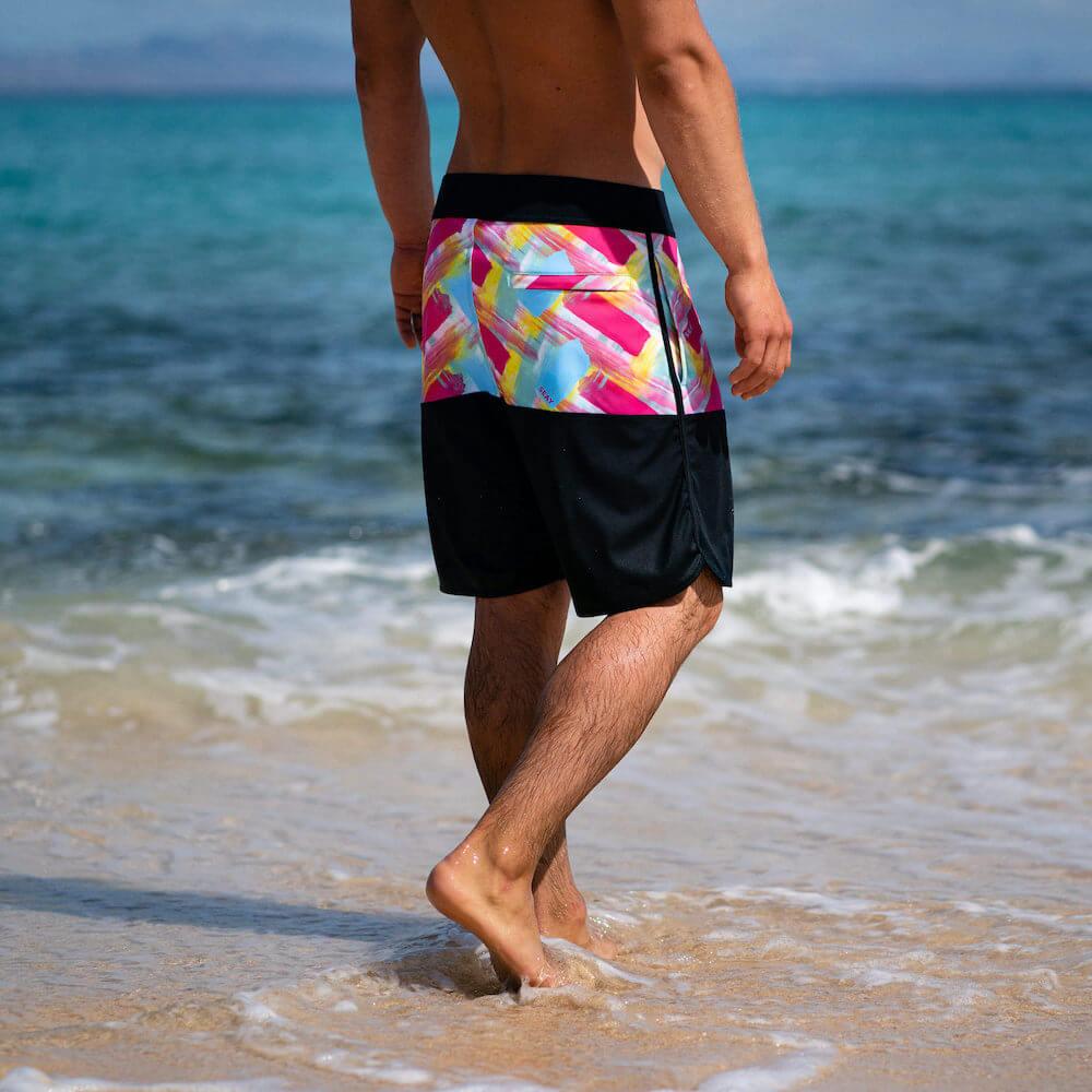 Seay / Boardshort Fucsia & Blu Alapai Saldi Di Fabbrica
