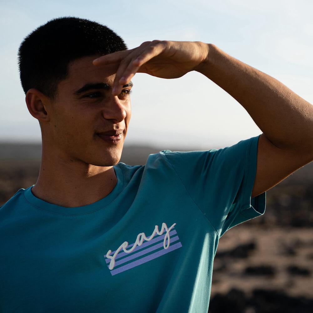 Seay / T-Shirt Verde Smeraldo Kaleo Enormi risparmi