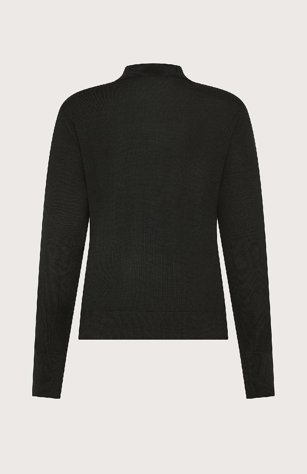 Seventy Polo in lana merinos a manica lunga - Col. Nero Negozio