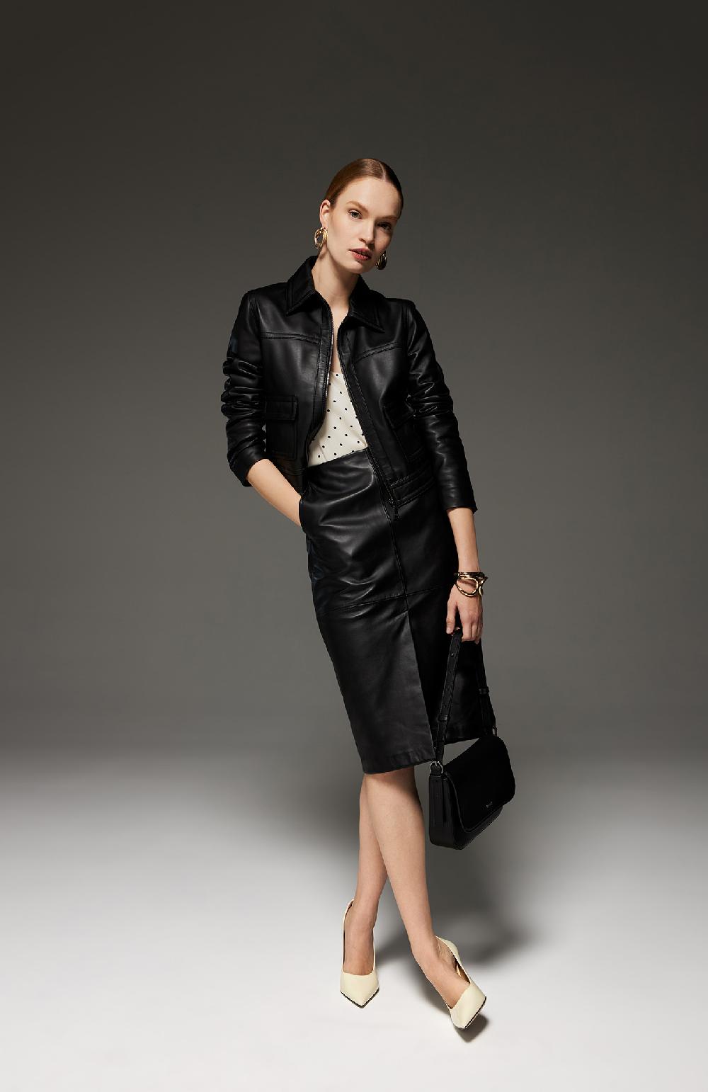 Seventy Gonna tubino in nappa morbida - Col. Nero Moda