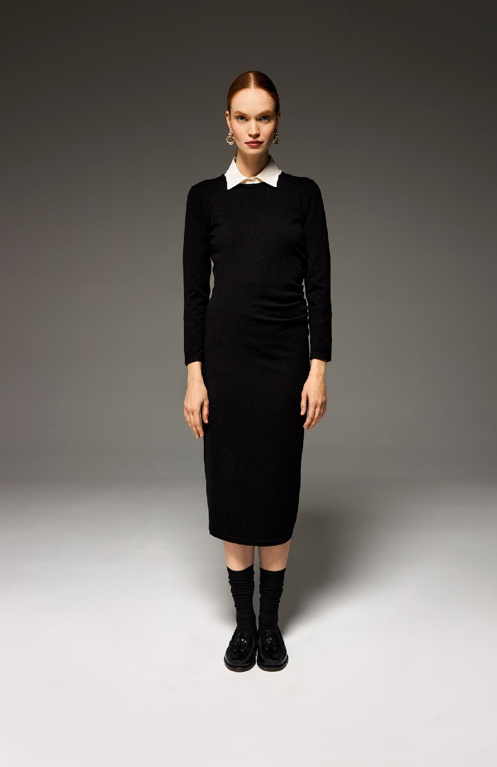 Seventy Abito lungo aderente in viscosa stretch - Col. Nero 2025