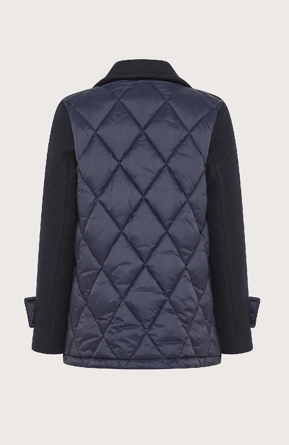 Seventy Cappotto corto doppiopetto bimateriale - Col. Blu Italy