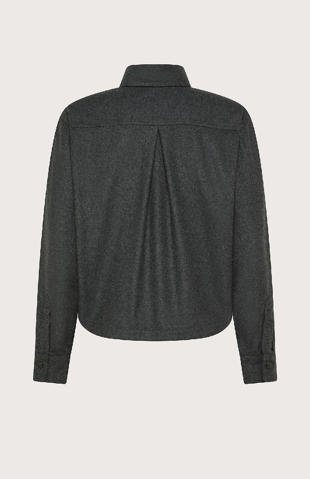 Seventy Overshirt boxy in flanella misto lana - Col. Grigio Spedizione Gratuita