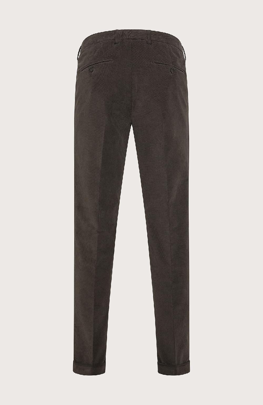 Seventy Pantalone chino in diagonale slegato stretch - Col. Marrone Consegna Veloce