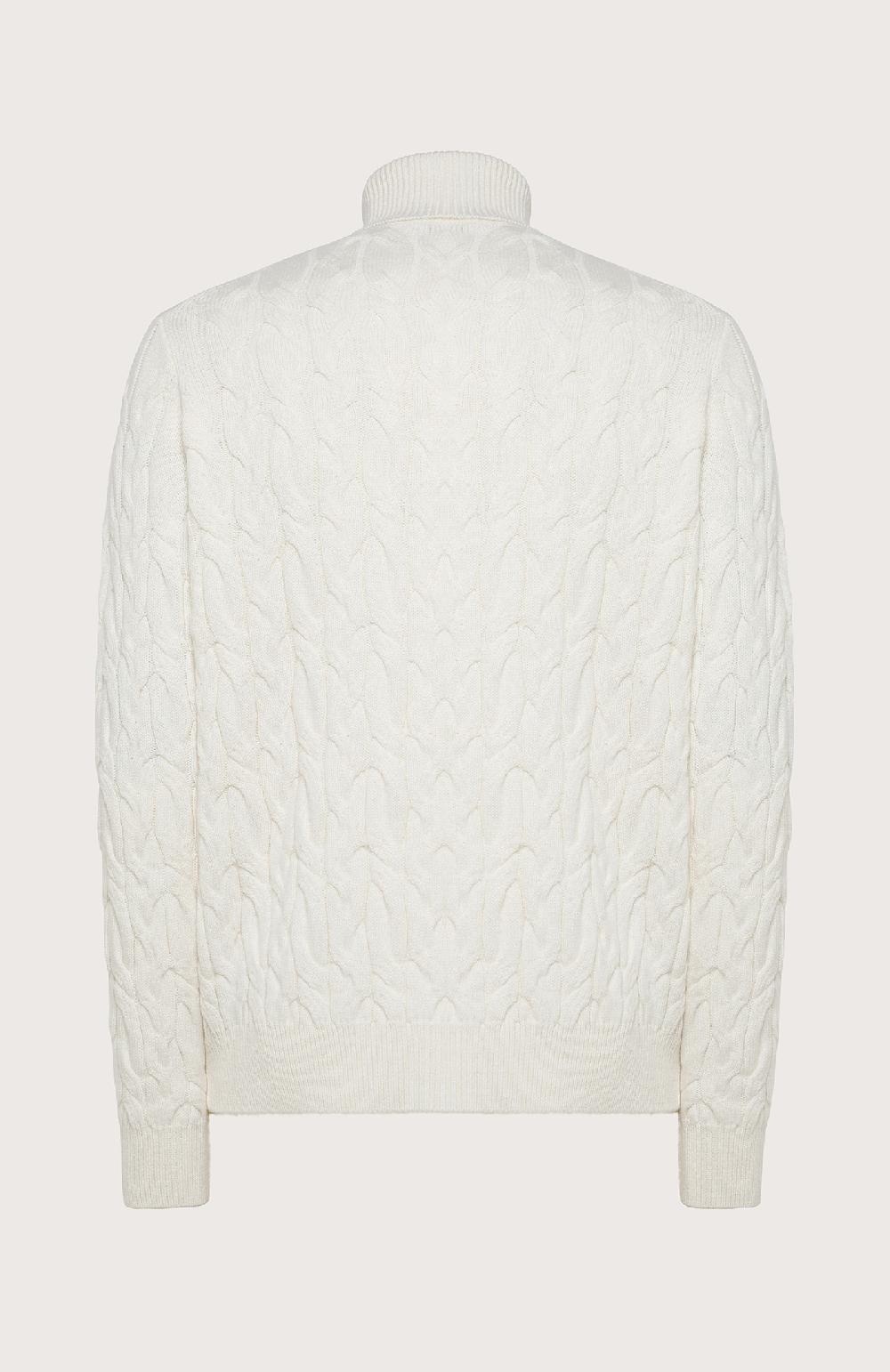 Seventy Maglione collo alto a treccia alternata - Col. Neutro Presa
