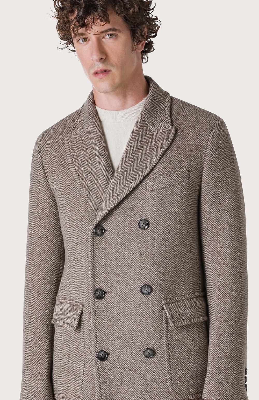 Seventy Cappotto doppiopetto con resca - Col. Marrone In Saldo
