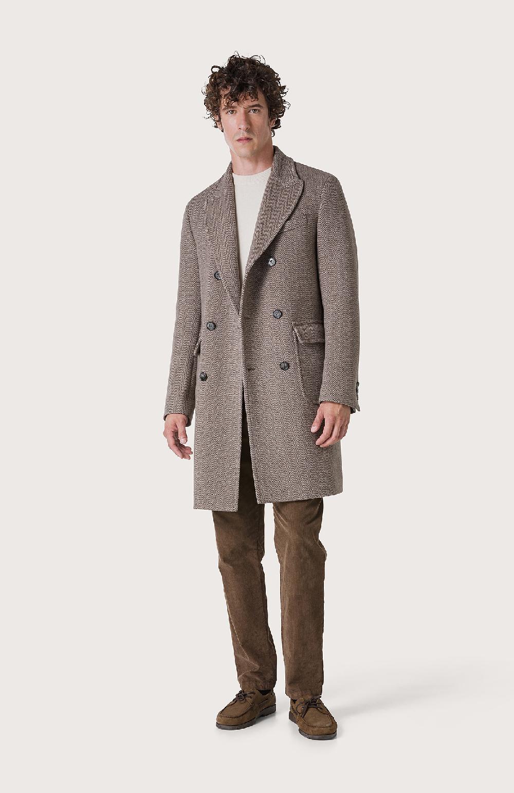 Seventy Cappotto doppiopetto con resca - Col. Marrone In Saldo