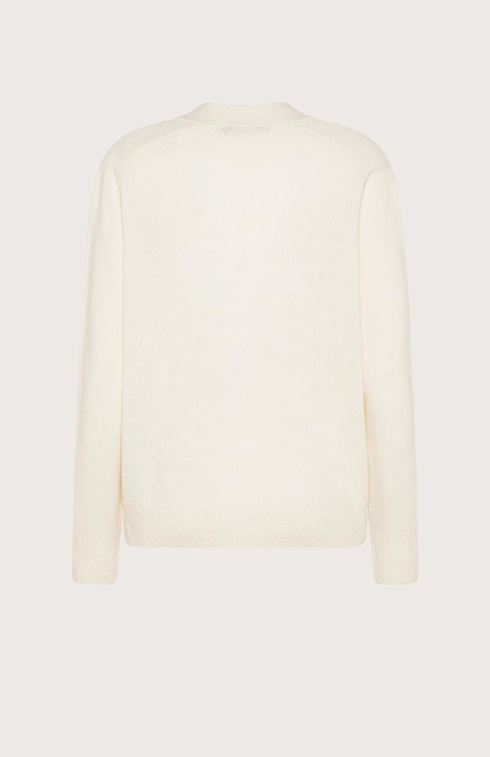 Seventy Cardigan lungo con scollo a V in lana cashmere - Col. Neutro Sottocosto