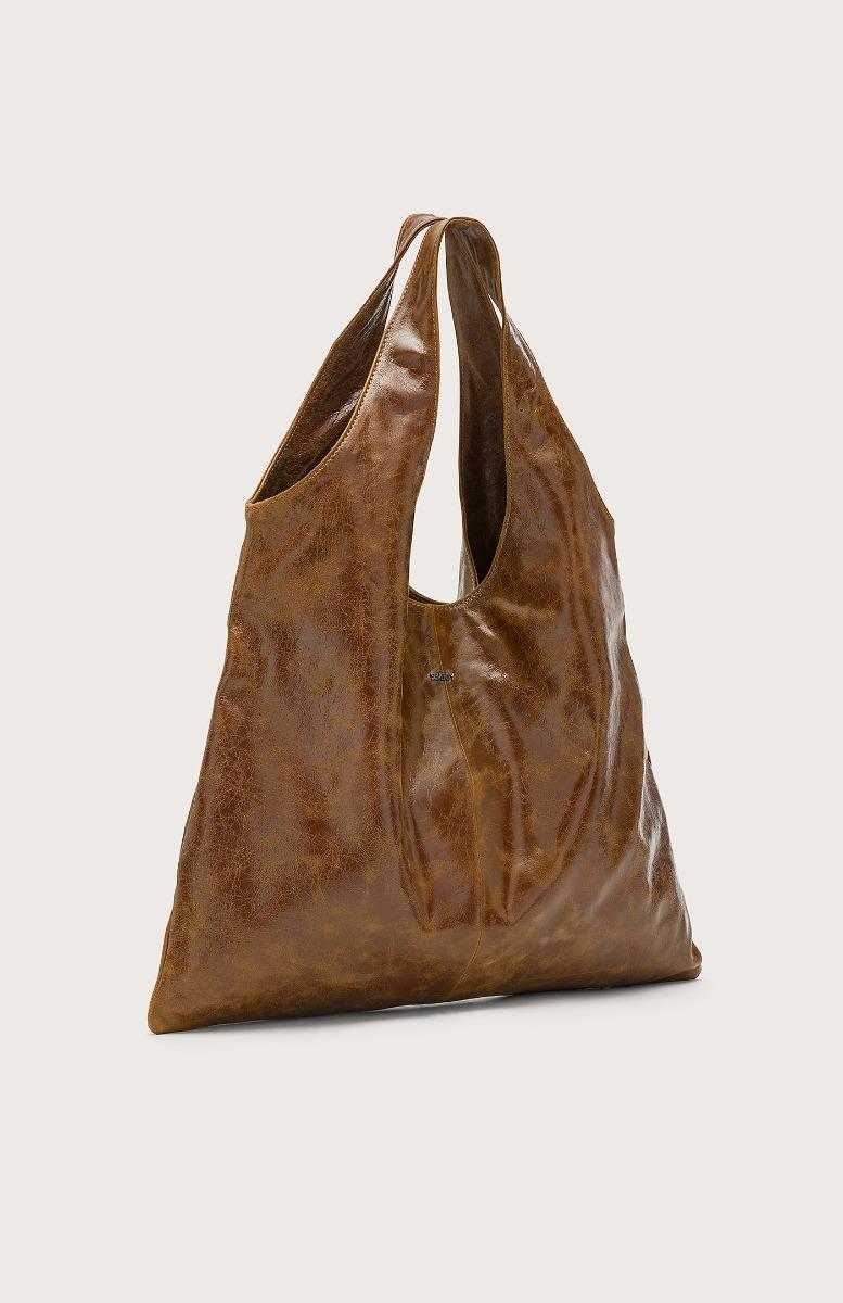 Seventy Maxi pouch in pelle effetto vintage - Col. Marrone Saldi
