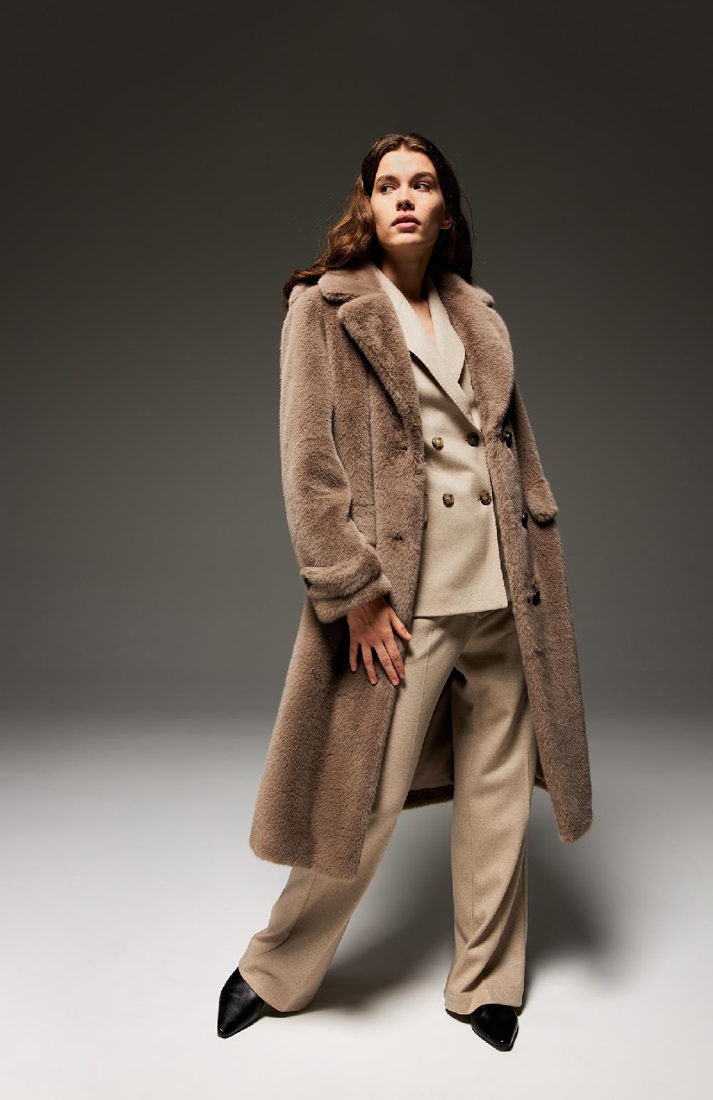 Seventy Cappotto in ecopelliccia - Col. Grigio In Saldo