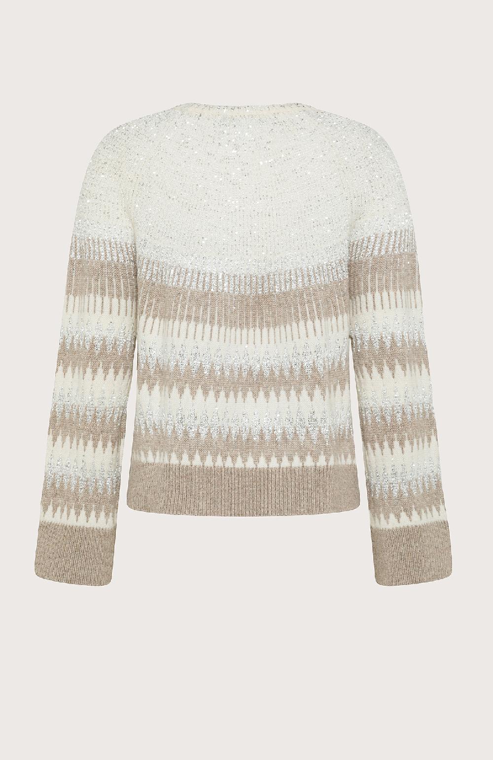 Seventy Maglia girocollo intarsiata con paillettes - Col. Grigio Pezzi Unici