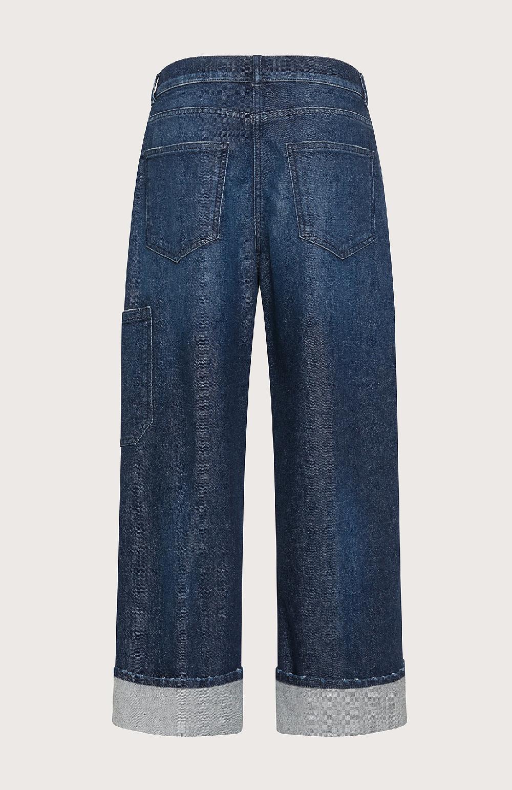 Seventy Pantaloni alla caviglia con orlo ripiegato in denim washed - Col. Blu Offerte
