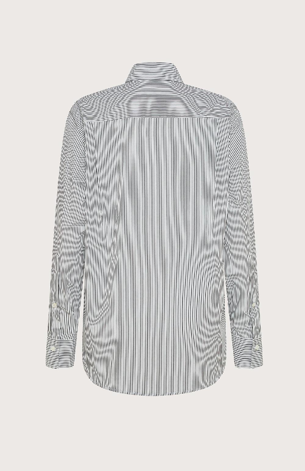 Seventy Camicia in cotone a righe - Col. Nero Vendite Flash