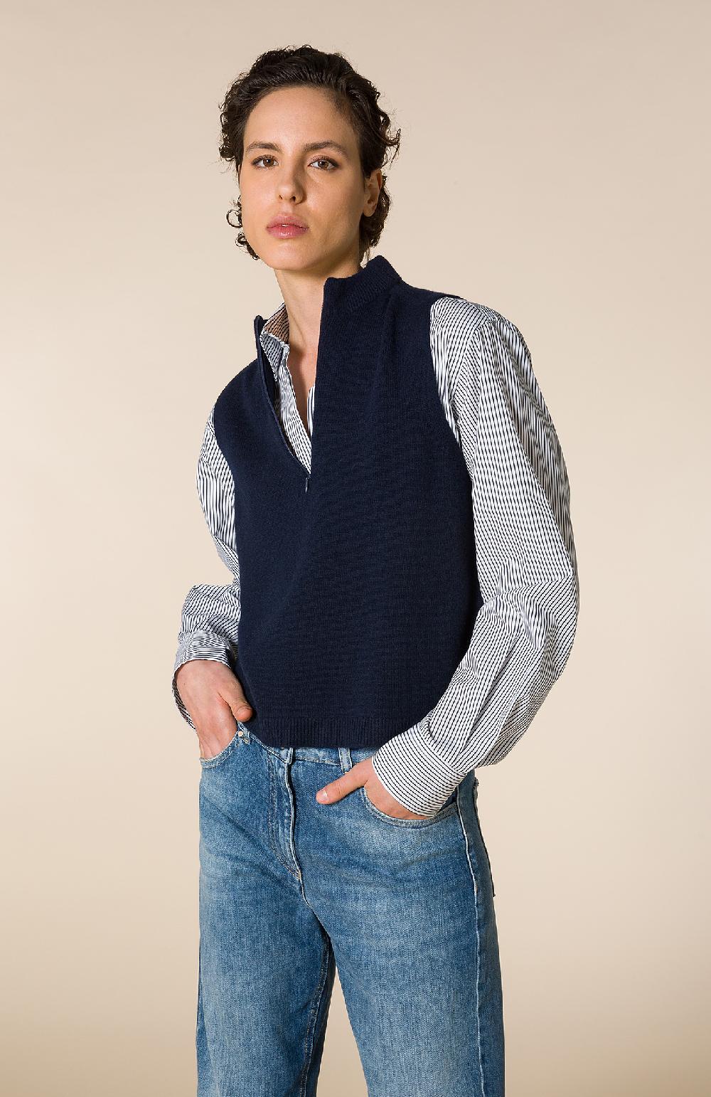 Seventy Camicia in cotone a righe - Col. Nero Vendite Flash