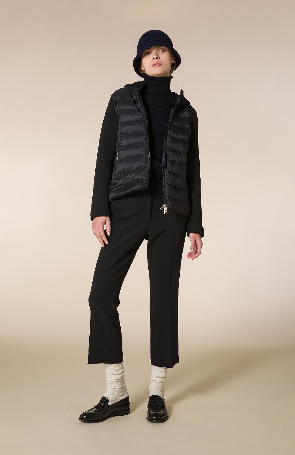 Seventy Pantalone zampetta in tecnico bielastic. - Col. Nero Negozio