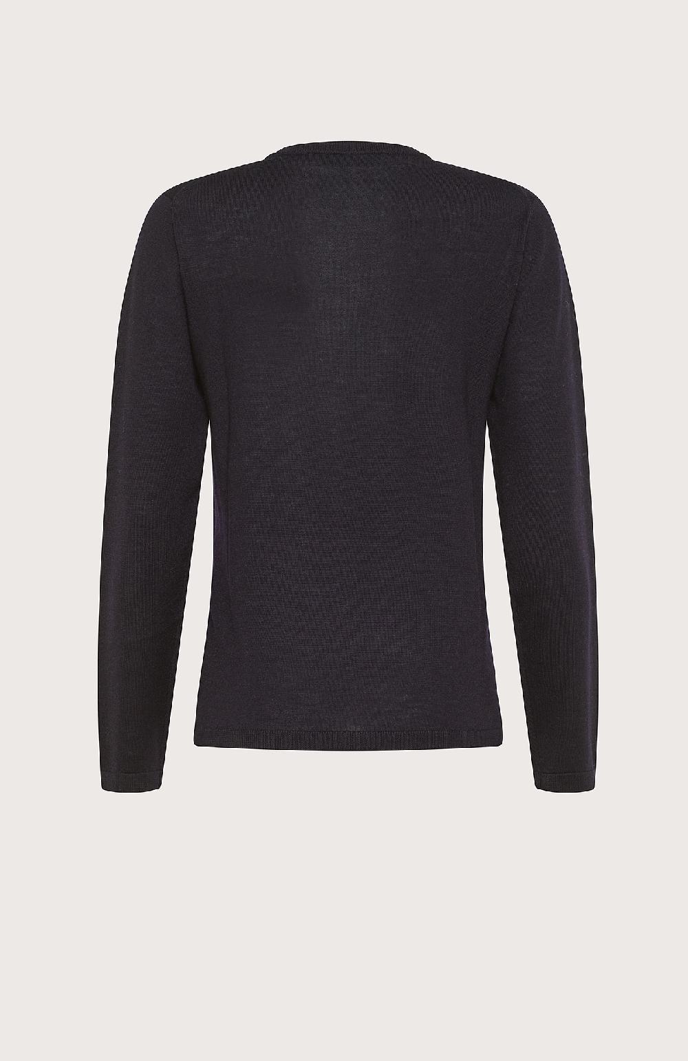 Seventy Maglioncino girocollo in lana merinos f.19 - Col. Blu In Saldo