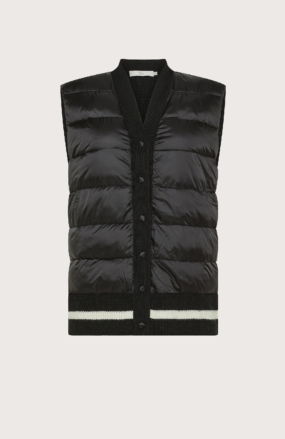 Seventy Gilet bimateriale con imbottitura - Col. Nero Nuovo