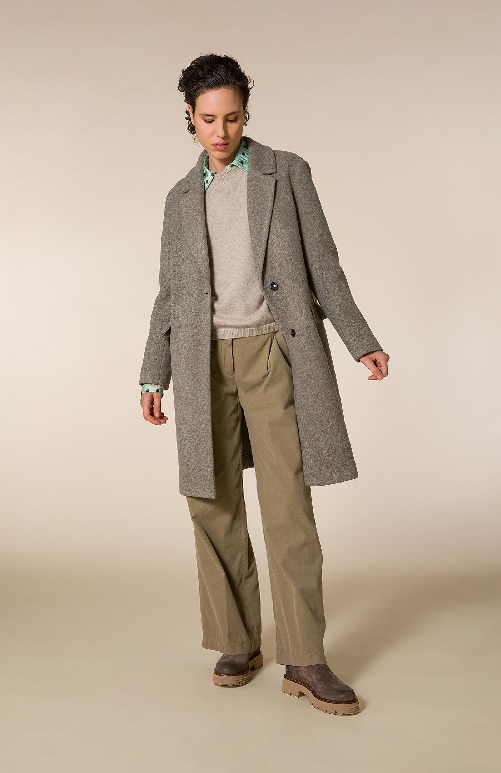 Seventy Pantalone a vita alta in velluto - Col. Neutro Qualità Garantita