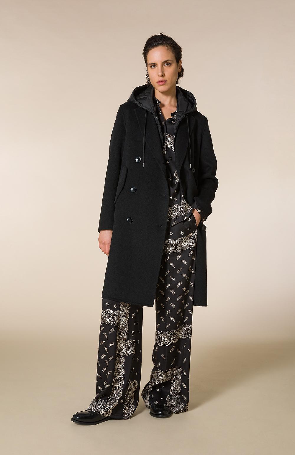 Seventy Cappotto doppiopetto in panno double con gilet staccabile - Col. Nero Acquista Ora