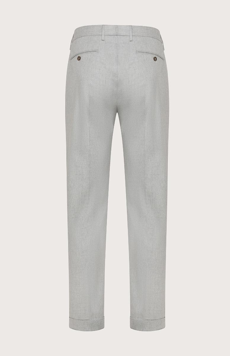 Seventy Pantalone chino in flanella cardata mono-stretch - Col. Grigio Economico