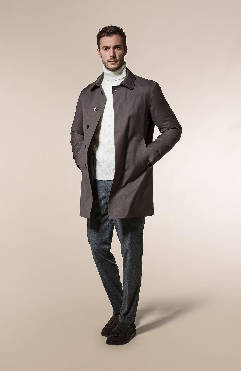 Seventy Capospalla imbottito piuma in tessuto waterproof - Col. Marrone Outlet