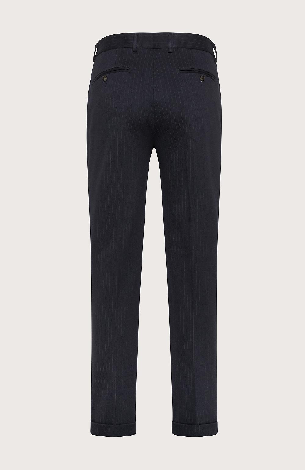 Seventy Pantalone con coulisse in punto stoffa gessato - Col. Blu Vendita Calda
