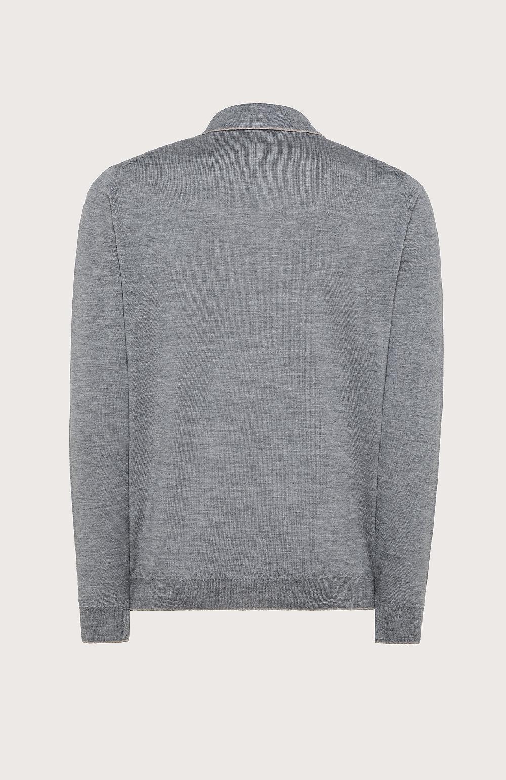 Seventy Maglioncino stile polo con maniche lunghe - Col. Grigio Vendite Flash