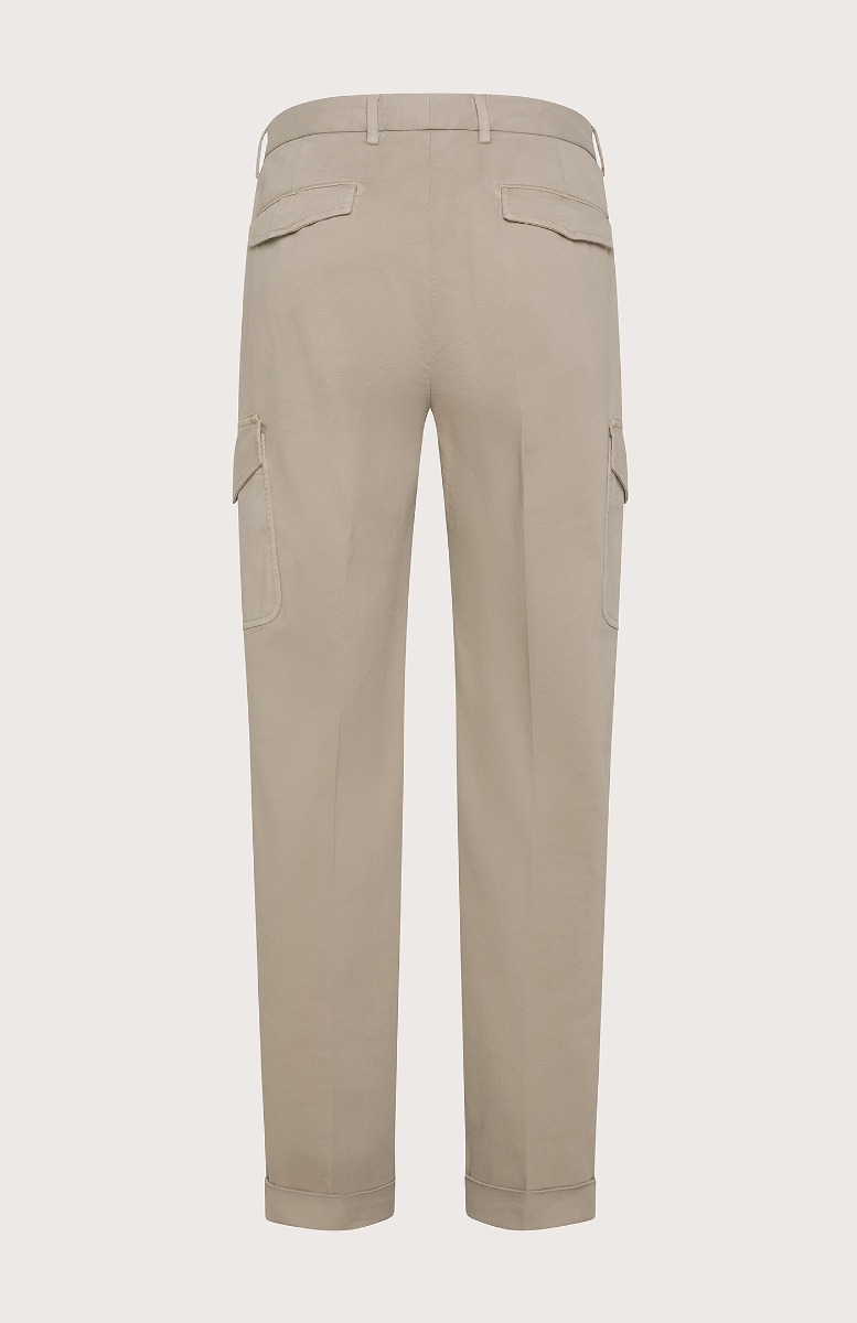 Seventy Pantalone lungo con tasche in gabardina - Col. Grigio Italia