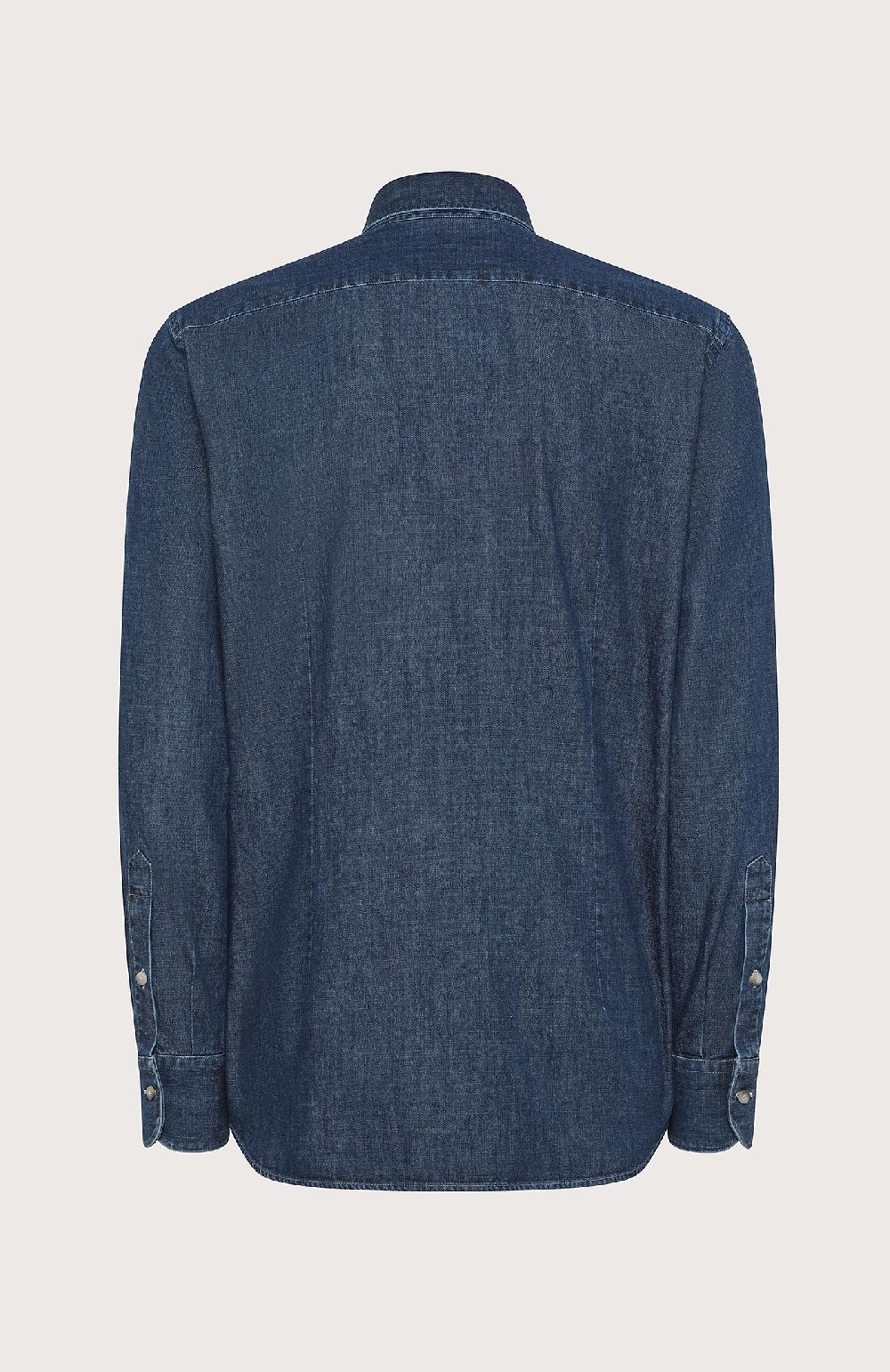 Seventy Camicia regular fit realizzata in blue denim washed - Col. Blu Vendita