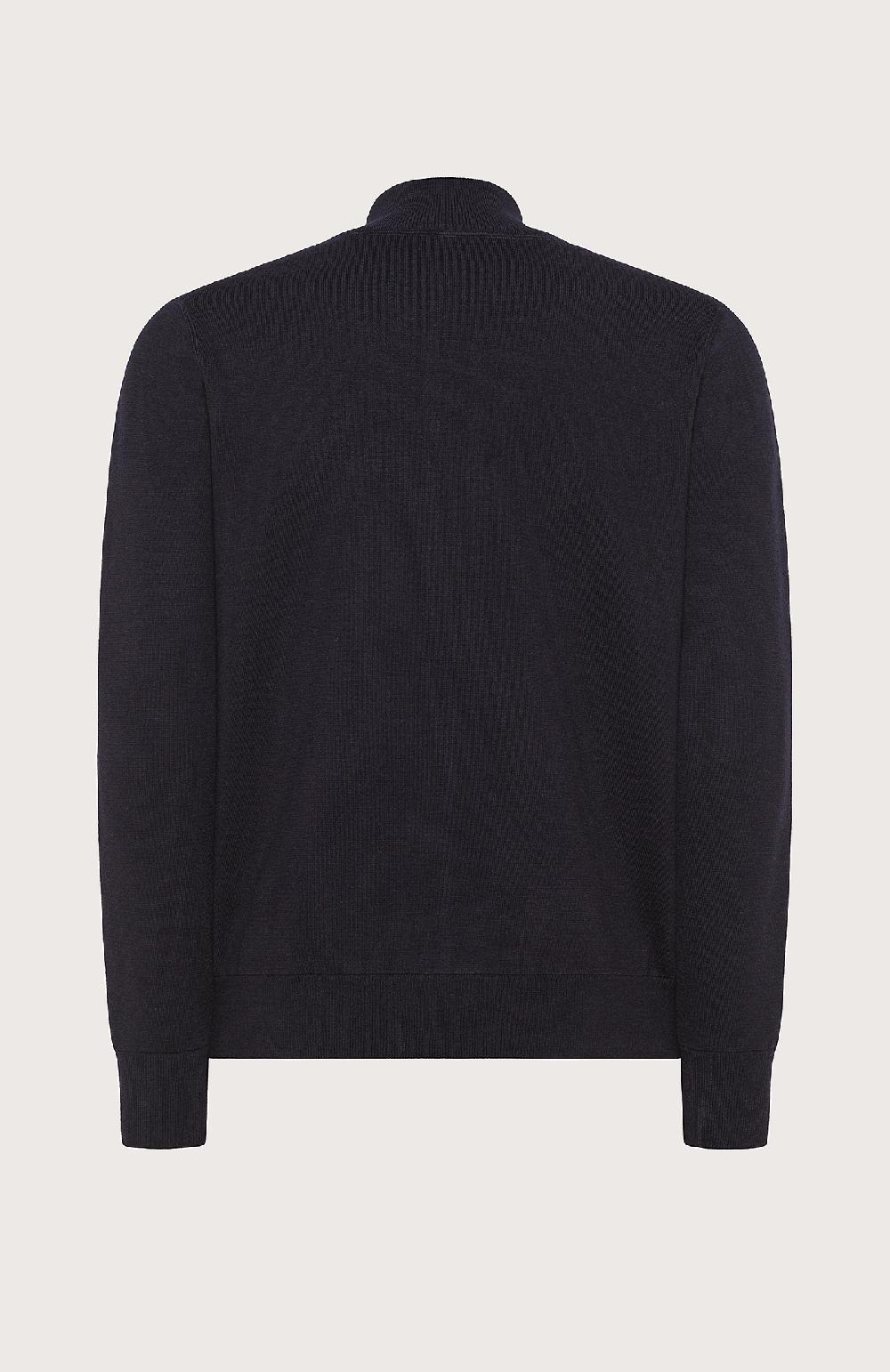 Seventy Maglioncino collo alto e zip frontale - Col. Blu Consegna Veloce