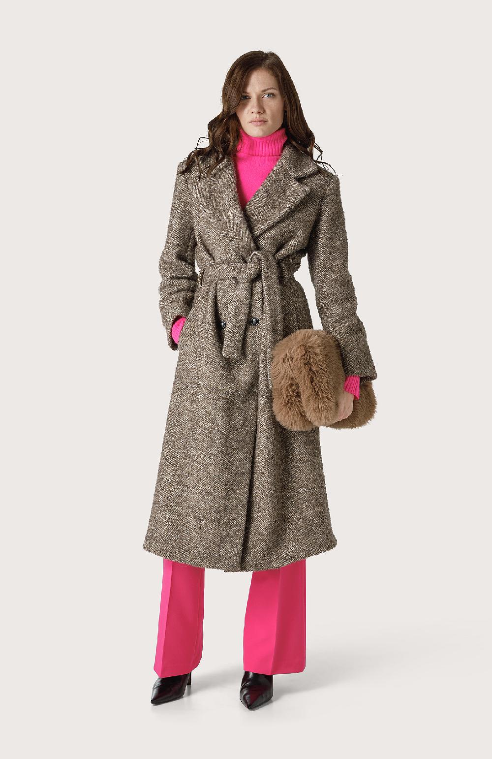 Seventy Cappotto spinato - Col. Marrone Outlet