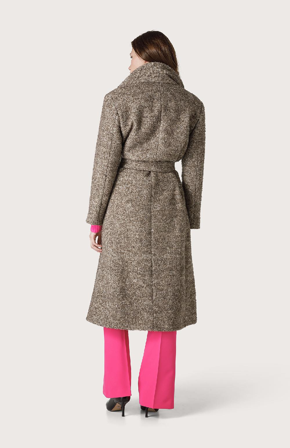 Seventy Cappotto spinato - Col. Marrone Outlet