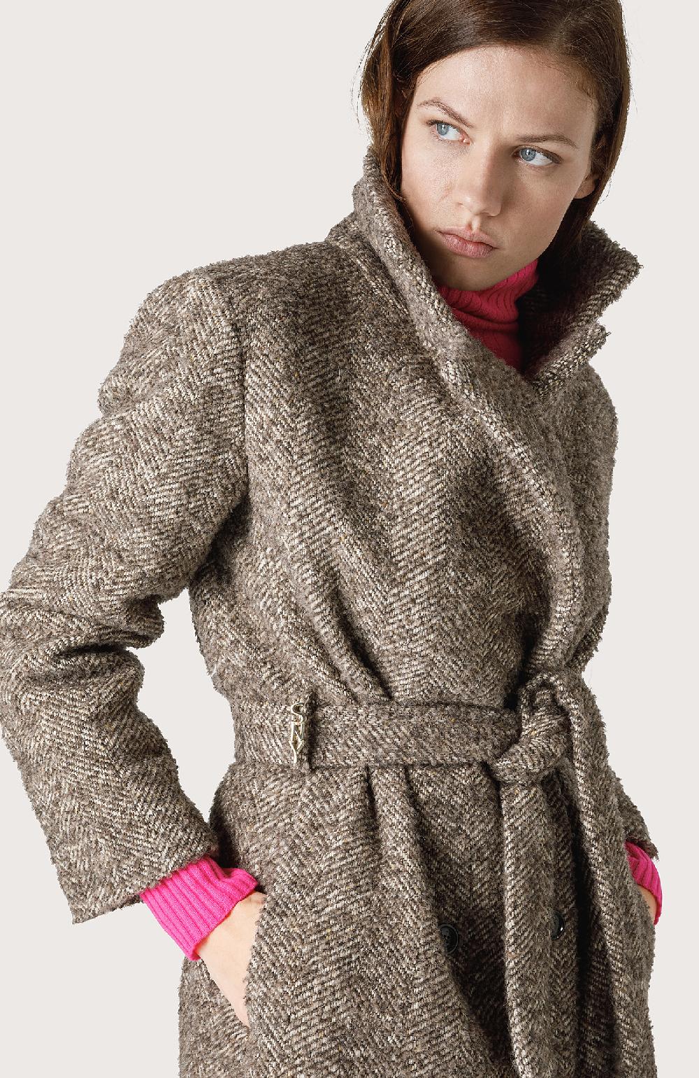 Seventy Cappotto spinato - Col. Marrone Outlet