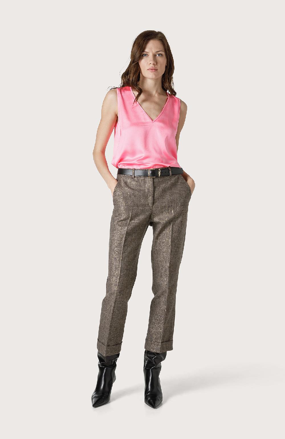 Seventy Pantalone chino in flanella - Col. Marrone Offerte