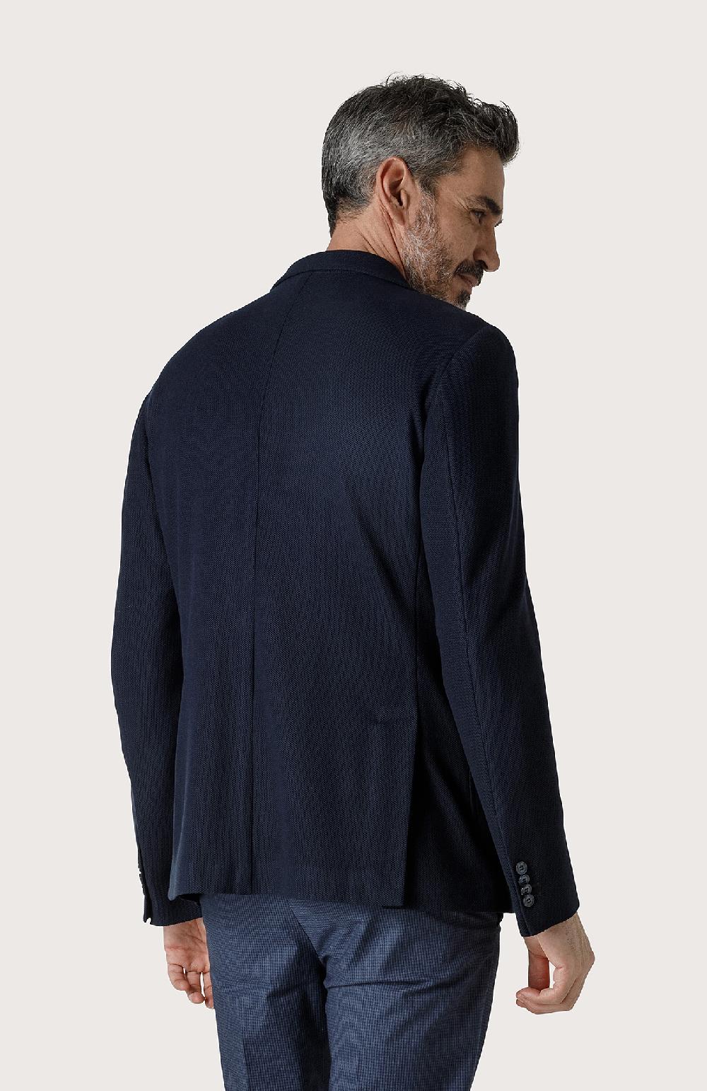 Seventy Giacca classica a nido d'ape - Col. Blu Nuova