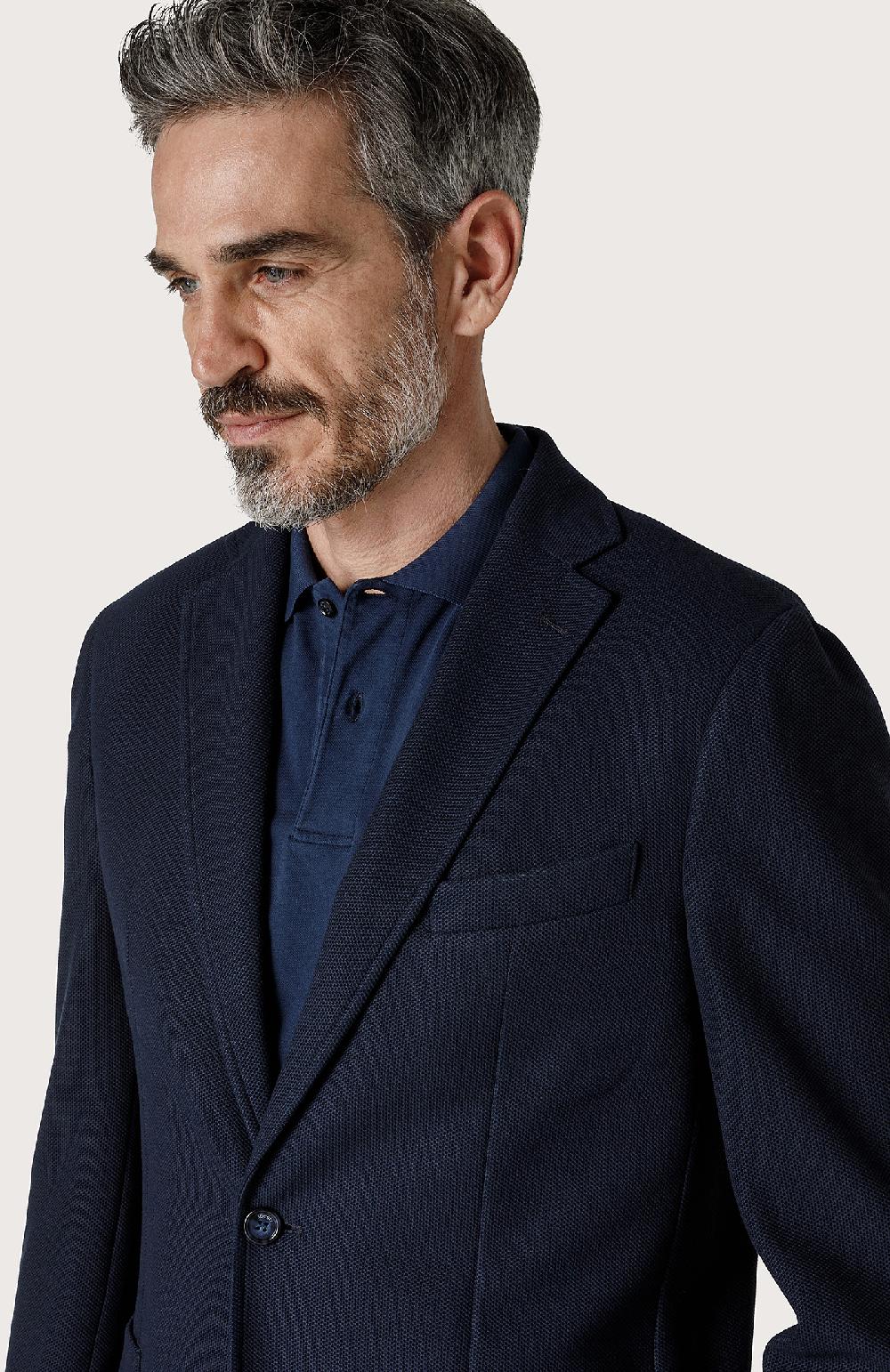 Seventy Giacca classica a nido d'ape - Col. Blu Nuova