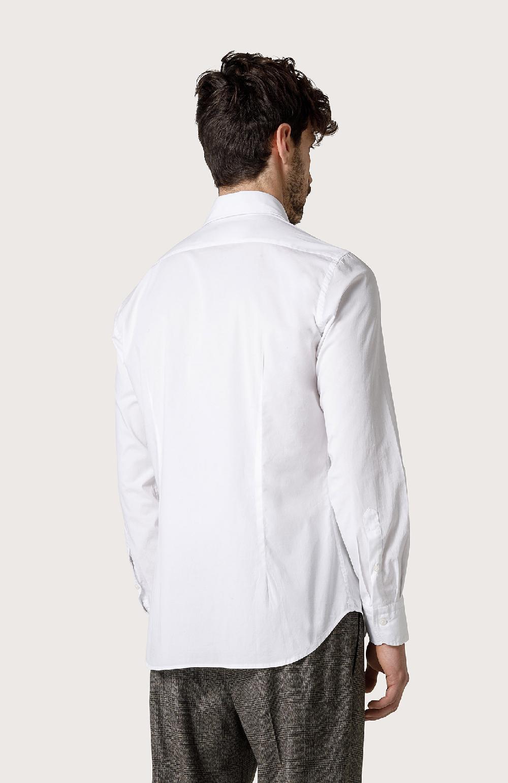 Seventy Camicia in popeline stretch - Col. Bianco Nuovo