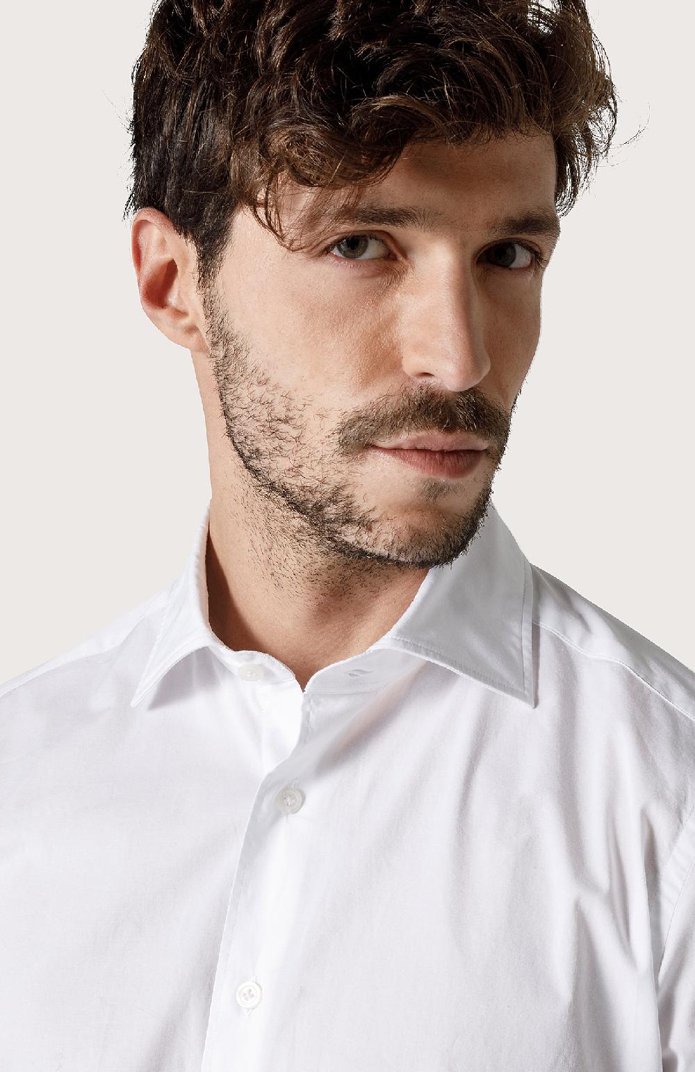 Seventy Camicia in popeline stretch - Col. Bianco Nuovo