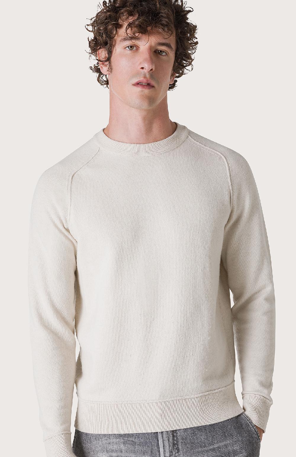Seventy Maglia con finiture effetto felpa - Col. Bianco Sconto