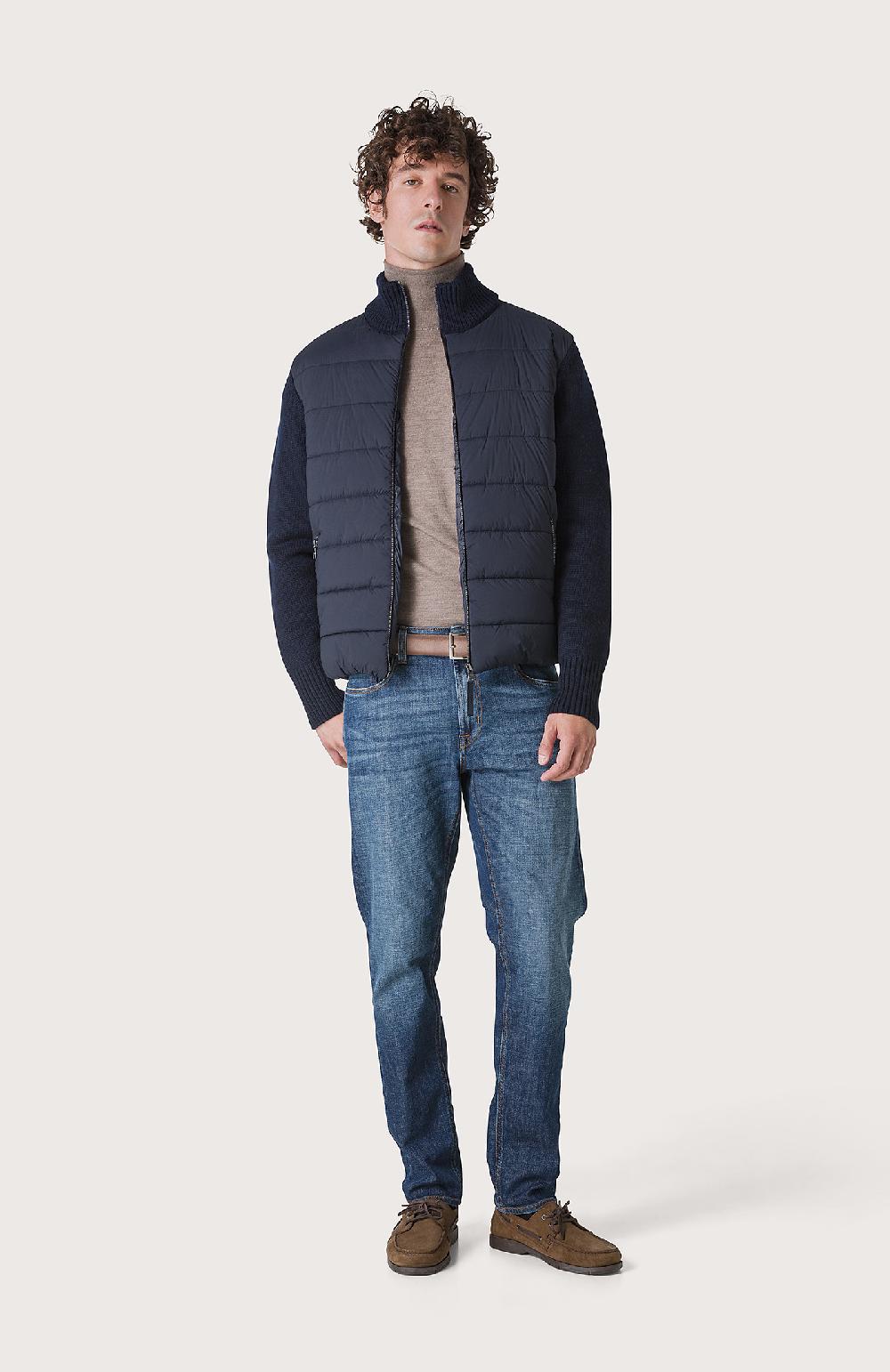 Seventy Piumino con maniche tricot - Col. Blu Hotsell