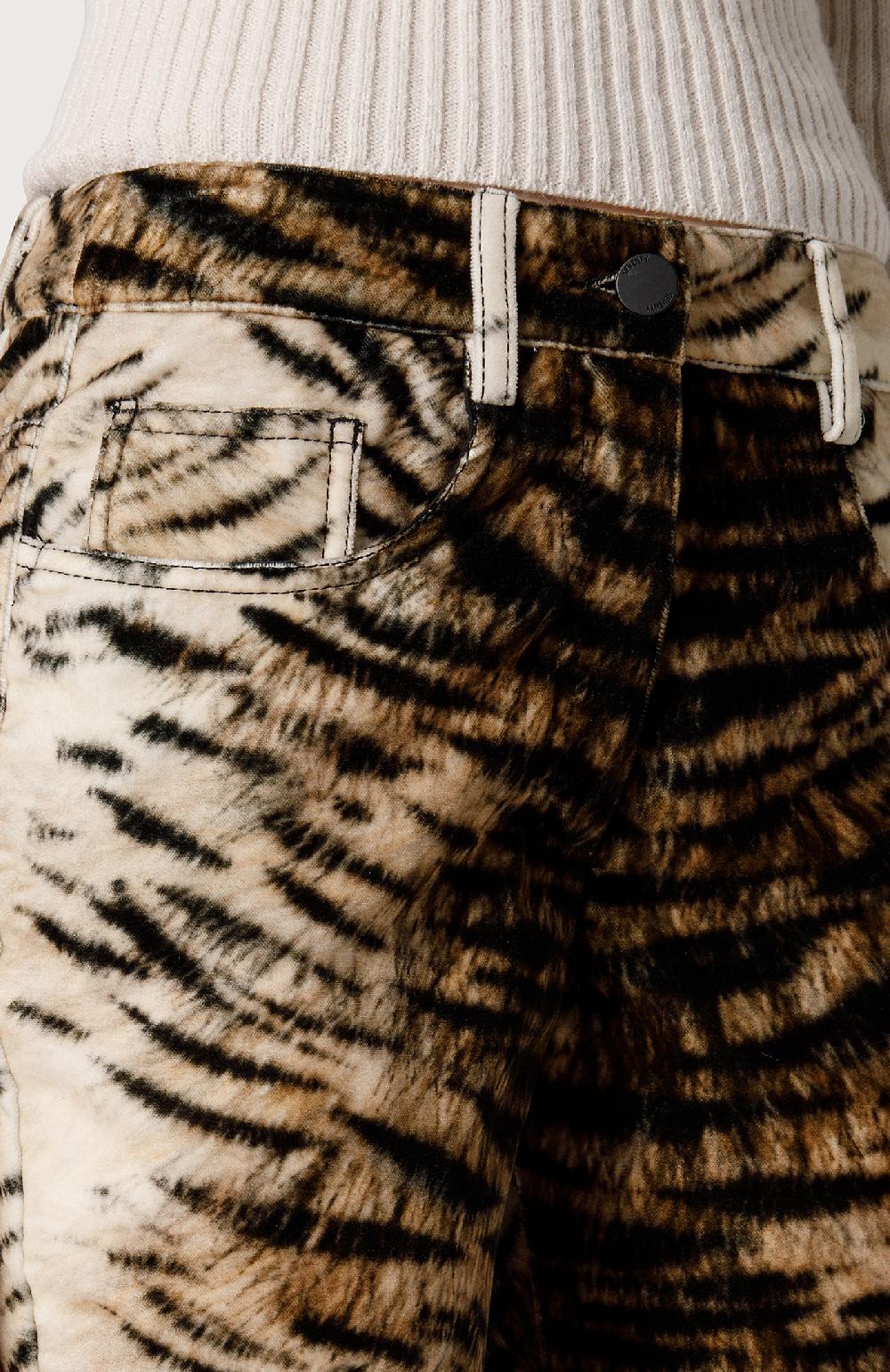 Seventy Pantalone 5 tasche animalier - Col. Neutro Saldi Di Fabbrica
