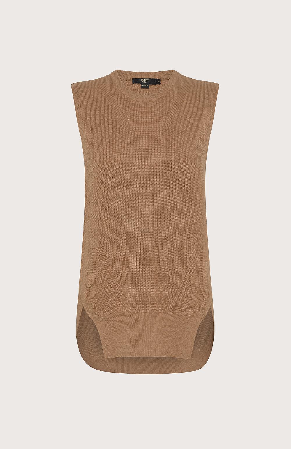 Seventy Maglia smanicata in misto cashmere - Col. Neutro I Più Venduti