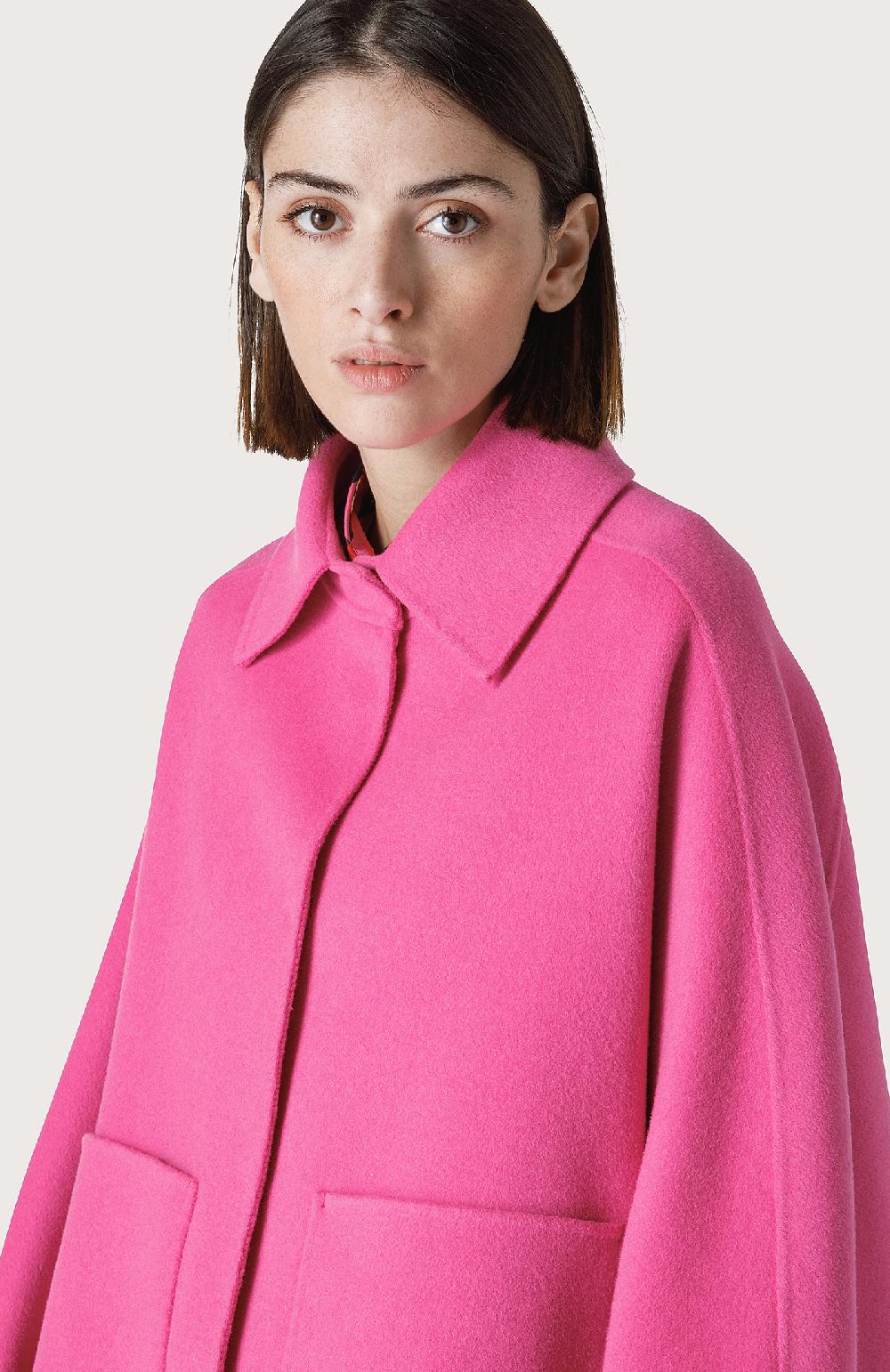 Seventy Cappotto mantellina in double - Col. Rosa Vendita