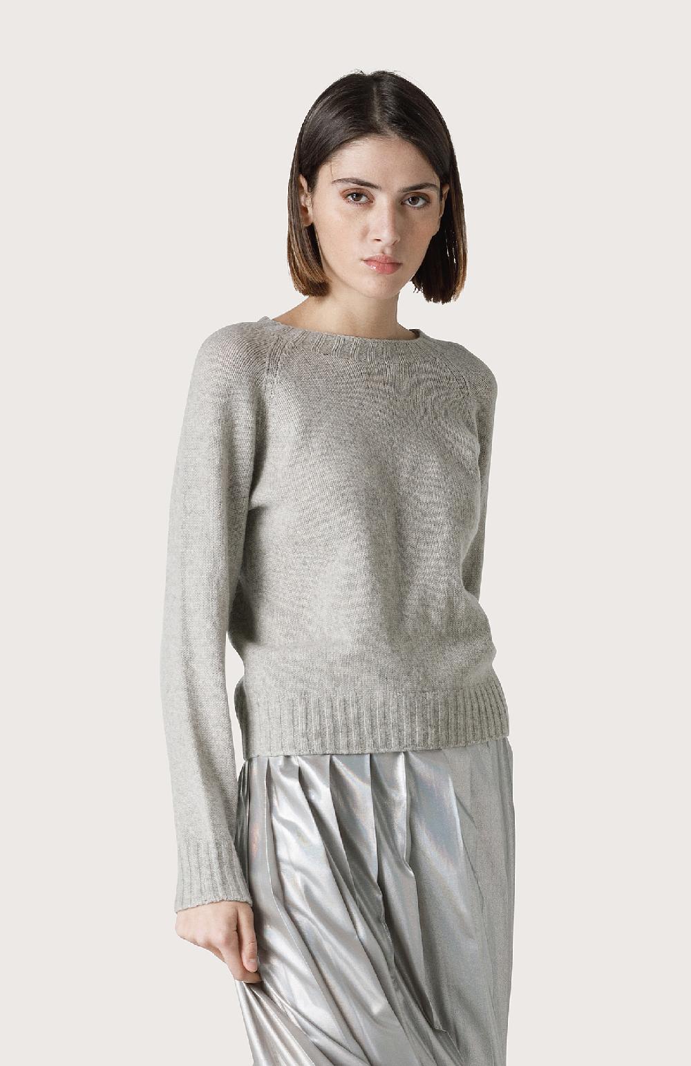 Seventy Maglia cashmere con scollo barchetta - Col. Grigio Pezzi Unici