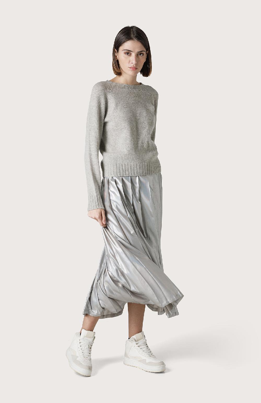 Seventy Maglia cashmere con scollo barchetta - Col. Grigio Pezzi Unici