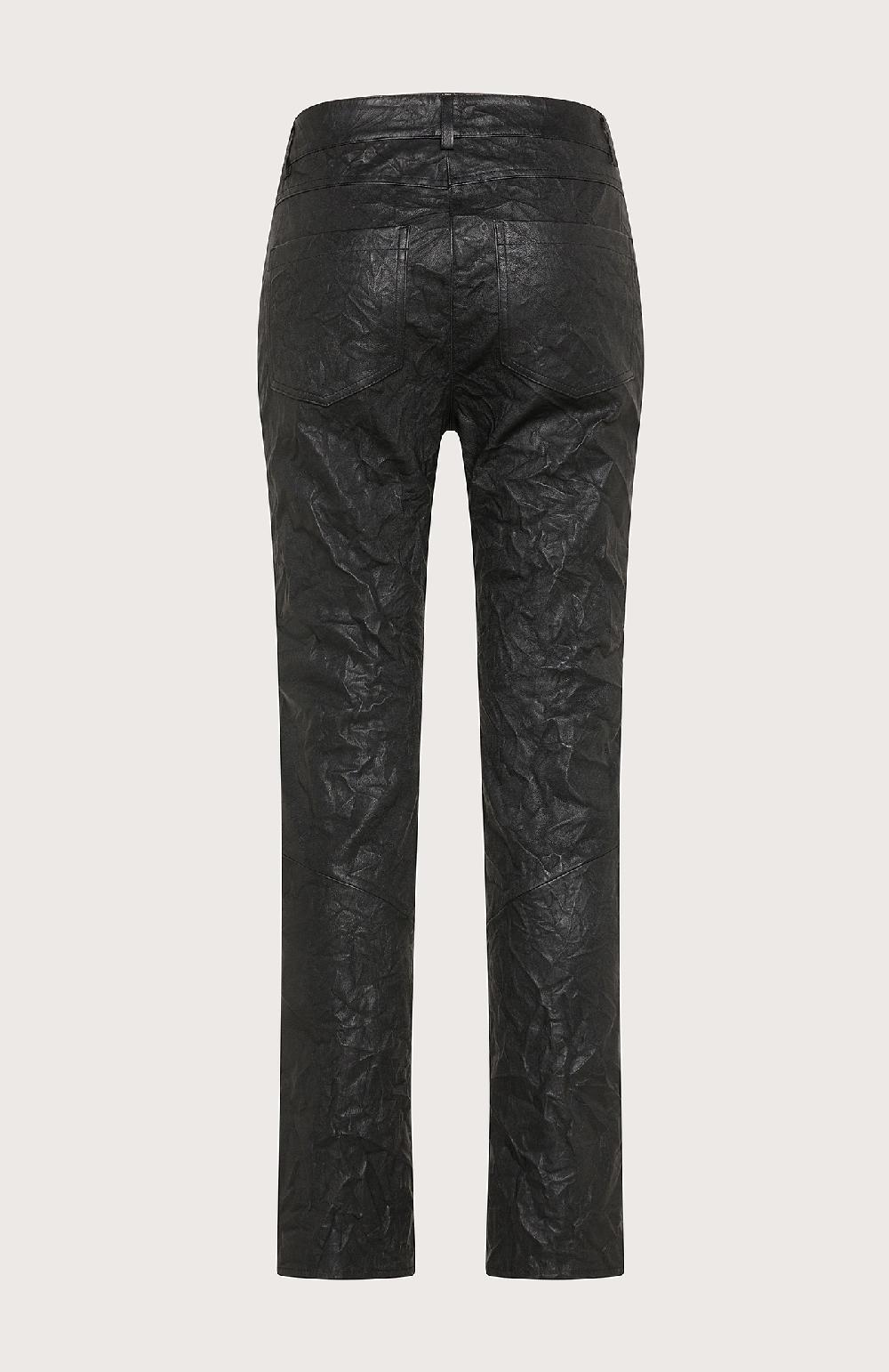 Seventy Pantalone cinque tasche slim in pelle stretch - Col. Nero Outlet