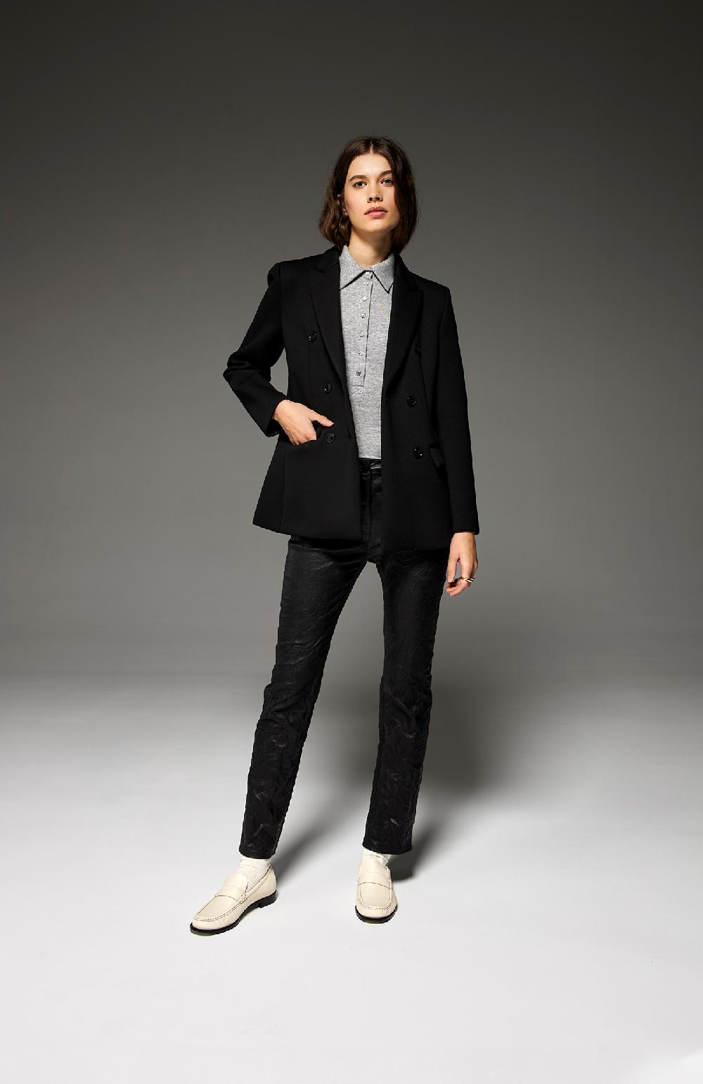 Seventy Pantalone cinque tasche slim in pelle stretch - Col. Nero Outlet