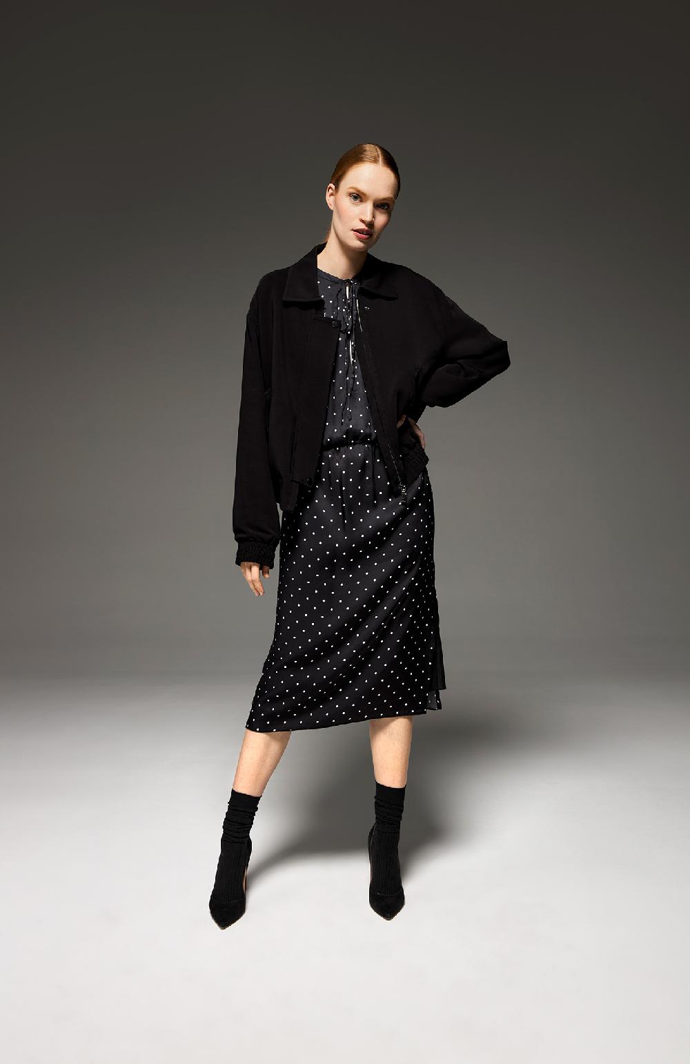 Seventy Giacchetta con zip in cady stretch - Col. Nero Saldi